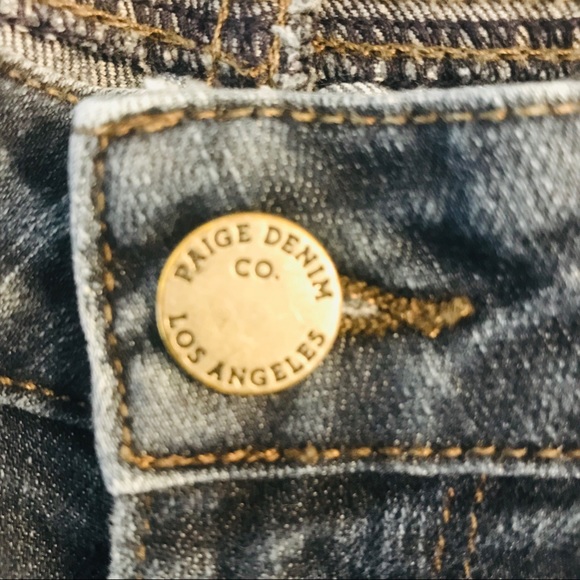 Paige Skyline Skinny Jeans Womens 29 Dark Wash Stretch Denim Soft Winter Classic - Picture 8 of 14